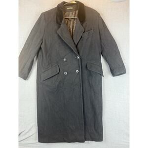 Vintage 80s Ethel Pear for One Up 100% pure wool Double breated long coat Size 6